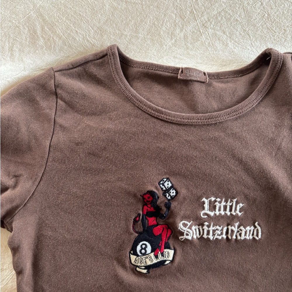 Brandy Melville Brown Crop Top - Picture 3 of 4
